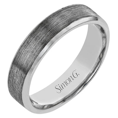 Simon G Men's Wedding Band In 14K Gold (Gray,Rose)