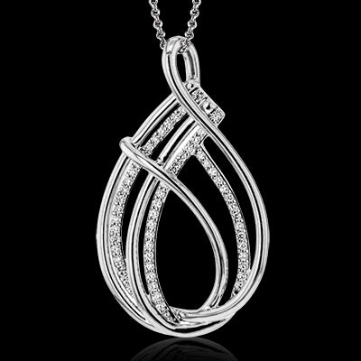 Simon G. Pendant 18k Gold (White) 0.31 ct Diamond