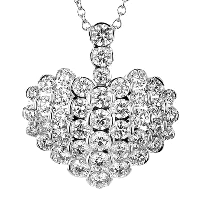 Simon G Fashion Heart Pendant In 18K Gold With Diamonds (White)