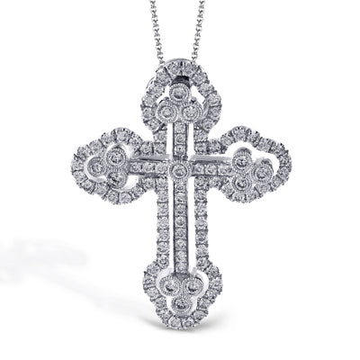 Simon G. Cross Pendant Platinum (White) 1.43 ct Diamond