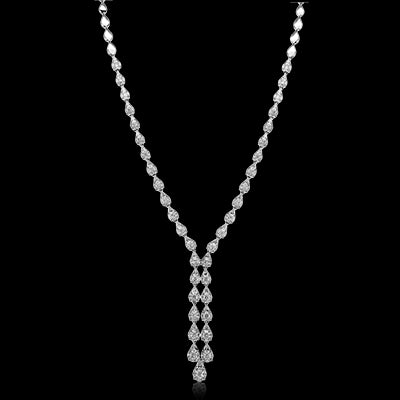 Simon G. Necklace 18k Gold (White) 12.33 ct Diamond