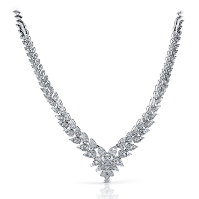 Simon G. Necklace 18k Gold (White) 18.93 ct Diamond