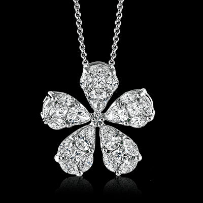 Simon G. Pendant 18k Gold (White) 1.05 ct Diamond