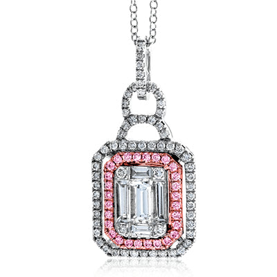 Simon G. Pendant 18k Gold (Rose, White) 0.7 ct Diamond