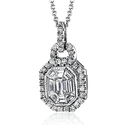 Simon G. Pendant 18k Gold (White) 0.83 ct Diamond