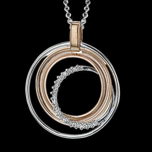 Simon G. Pendant 18k Gold (Rose, White) 0.13 ct Diamond