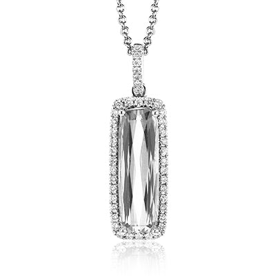 Simon G. Color Pendant 18k Gold (White) 0.22 ct Diamond