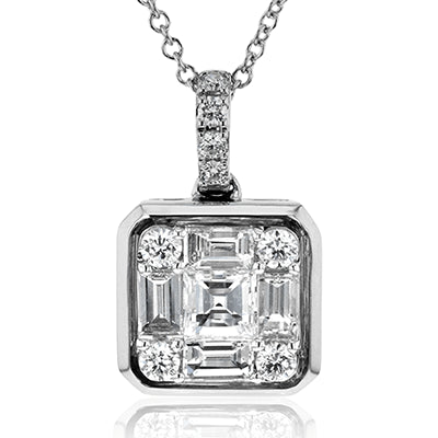 Simon G. Pendant 18k Gold (White) 0.69 ct Diamond