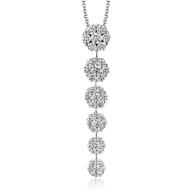Simon G Fashion Tiered Pendant Necklace In 18K Gold With Diamonds (White)