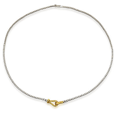 Simon G. Necklace 18k Gold (White, Yellow) 3.29 ct Diamond