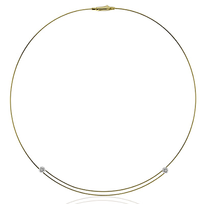Simon G. Necklace 18k Gold (White, Yellow) 0.08 ct Diamond