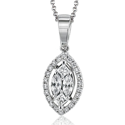 Simon G. Pendant 18k Gold (White) 0.29 ct Diamond