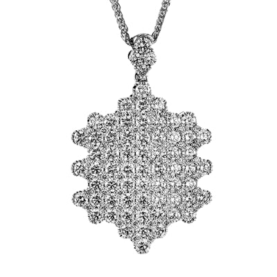 Simon G Fashion Pendant In 18K Gold With Diamonds (White)