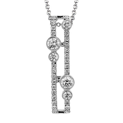 Simon G Fashion Pendant In 18K Gold With Diamonds (White)