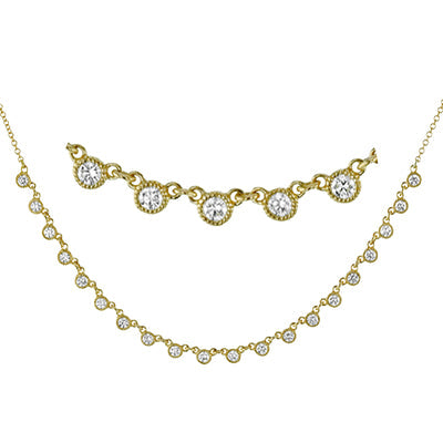 Simon G Fashion Harmonie Necklace In 18K Gold With Diamonds (Yellow)