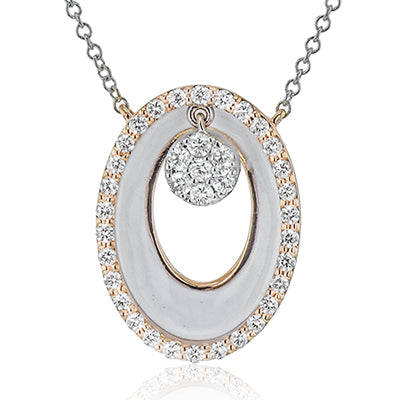 Simon G. Pendant 18k Gold (Rose, White) 0.34 ct Diamond