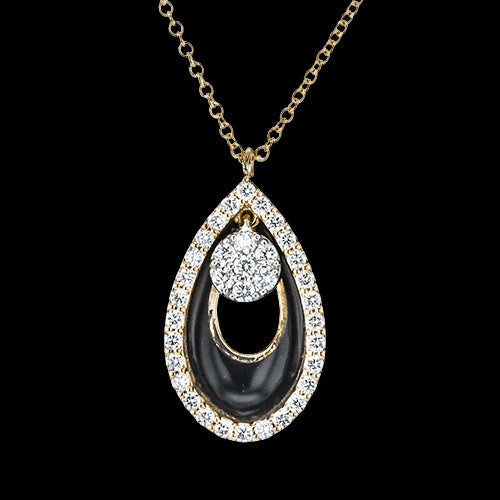 Simon G. Pendant 18k Gold (Rose, White) 0.34 ct Diamond