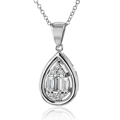 Simon G. Pendant 18k Gold (White) 0.26 ct Diamond