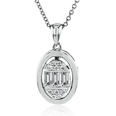 Simon G. Pendant 18k Gold (White) 0.34 ct Diamond