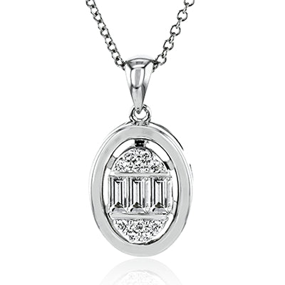 Simon G Fashion Pendant In 18K Gold With Diamonds (White)