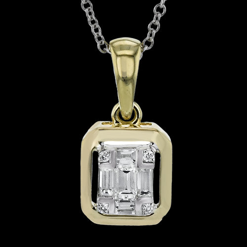 Simon G. Pendant 18k Gold (White, Yellow) 0.24 ct Diamond