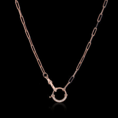 Simon G. Necklace 18k Gold (Rose) 0.08 ct Diamond