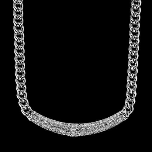 Simon G. Necklace 18k Gold (White) 5.07 ct Diamond