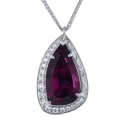 Simon G Fashion Color Pendant In 18K Gold With Diamonds (White)