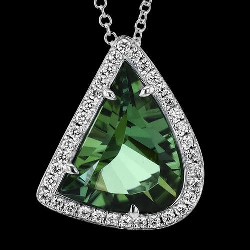 Simon G. Color Pendant 18k Gold (White) 2.38 ct Tourmaline 0.18 ct Diamond