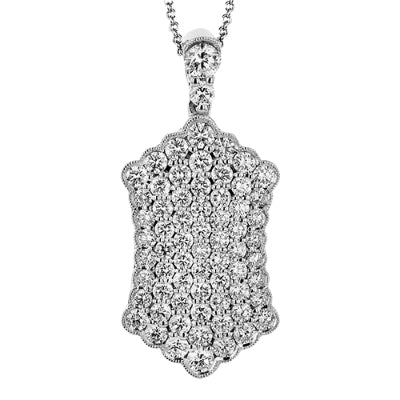 Simon G Fashion Pendant In 18K Gold With Diamonds (White)