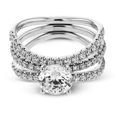 Simon G Bridal Round-Cut Engagement Ring & Matching Wedding Band In 18K Gold With Diamonds (White)