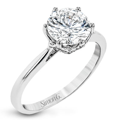 Simon G Bridal Round-Cut Engagement Ring In 18K Gold With Diamonds (White)