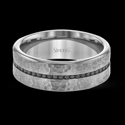 Simon G Men Ring 14k Gold (Black, White) 0.6 ct Diamond