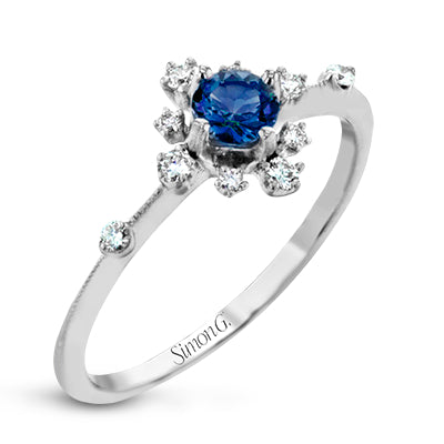 Simon G Fashion Paradise Color Ring In 18K Gold (White)