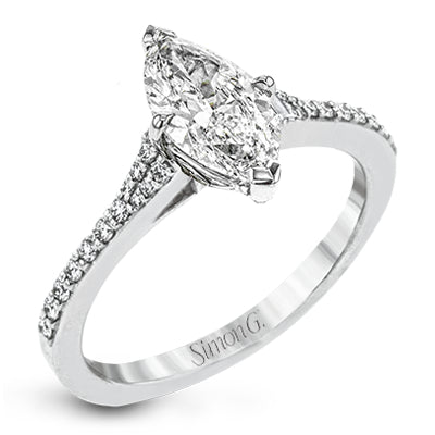 Simon G Bridal Marquise-Cut Engagement Ring In 18K Gold With Diamonds (White)