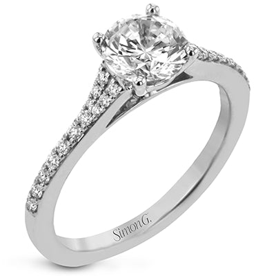 Simon G Bridal Round-Cut Engagement Ring In 18K Gold With Diamonds (White)