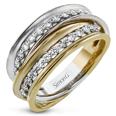 Simon G Fashion Right Hand Ring In 18K Ringwith Diamonds (White,Yellow)
