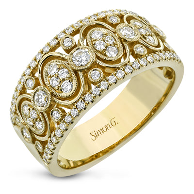 Simon G Fashion Harmonie Right Hand Ring In 18K Gold With Diamonds (Yellow)
