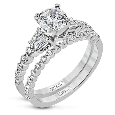 Simon G Bridal Round-Cut Engagement Ring & Matching Wedding Band In 18K Gold With Diamonds (White)