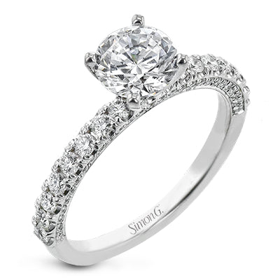 Simon G Bridal Round-Cut Engagement Ring In 18K Gold With Diamonds (White)
