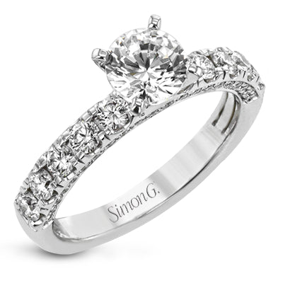 Simon G Bridal Round-Cut Engagement Ring In 18K Gold With Diamonds (White)