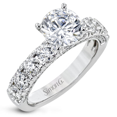 Simon G Bridal Round-Cut Engagement Ring In 18K Gold With Diamonds (White)