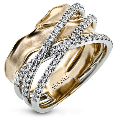 Simon G Fashion Right Hand Ring In 18K Gold With Diamonds (Yellow)