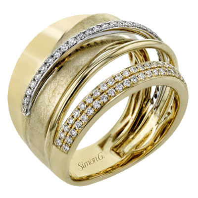 Simon G Fashion Right Hand Ring In 18K Gold With Diamonds (Yellow)