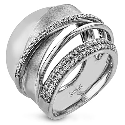 Simon G Fashion Right Hand Ring In 18K Gold With Diamonds (White)