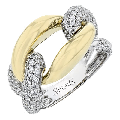Simon G Fashion Right Hand Ring In 18K Gold With Diamonds (White,Yellow)