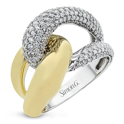 Simon G Fashion Right Hand Ring In 18K Gold With Diamonds (Yellow)