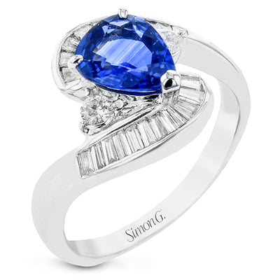 Simon G Fashion Color Ring In 18K Gold With Diamonds (White)