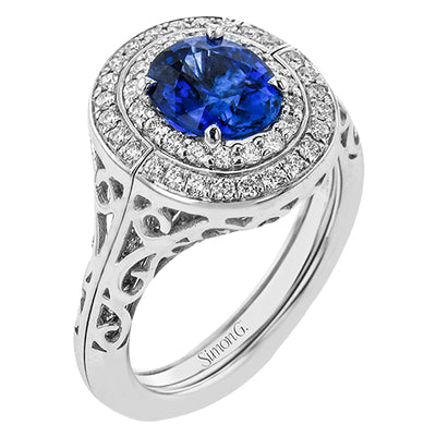 Simon G Fashion Color Ring In 18K Gold With Diamonds (White)