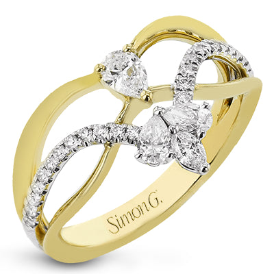 Simon G Fashion Right Hand Ring In 18K Gold With Diamonds (White,Yellow)